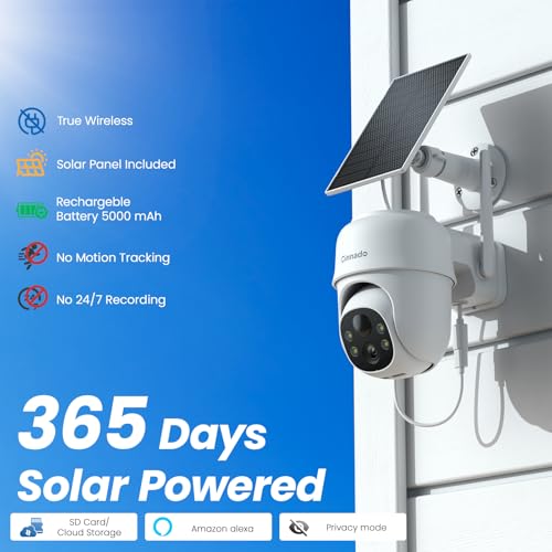 2 Pack Solar Battery Powered 2K Wireless Outdoor Security Camera G5089