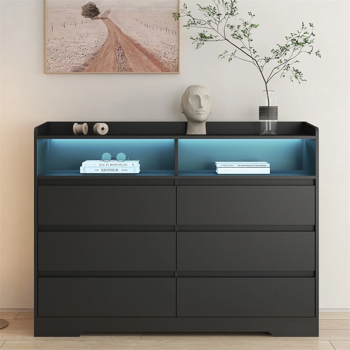 White 6 Drawer Dresser J785930