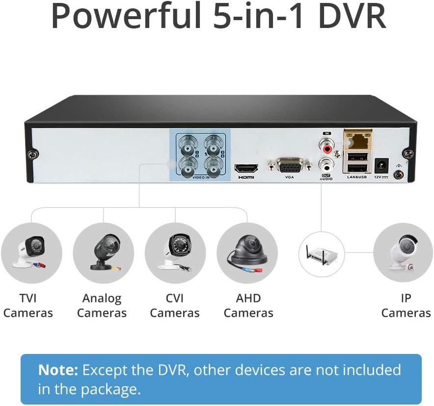 1080P 4 Channel Security Camera System with 2 Outdoor Cameras F74504