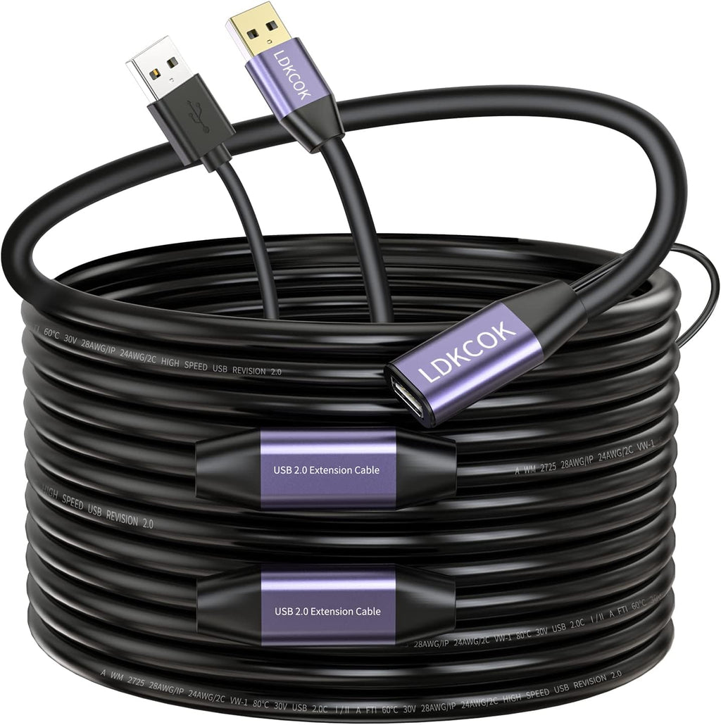 USB 2.0 Type A Male to A Female Extension Cable 100ft V835978