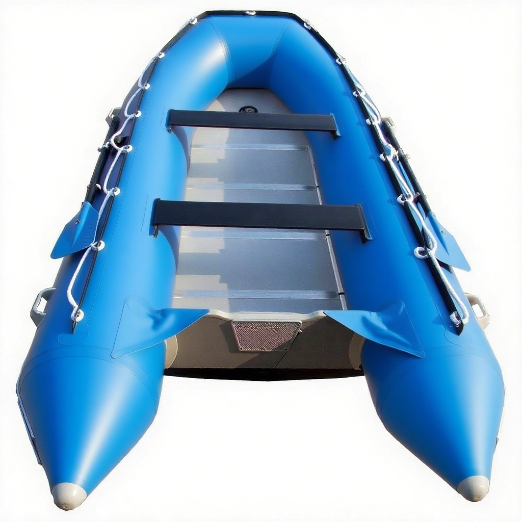 12ft 6in Inflatable Dinghy Boat Tender - 6 Person - 20 Horsepower, White/Gray A9283