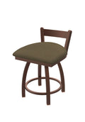 18 inch Low Back Swivel Vanity Stool with Bronze Finish and Cork Seat C689