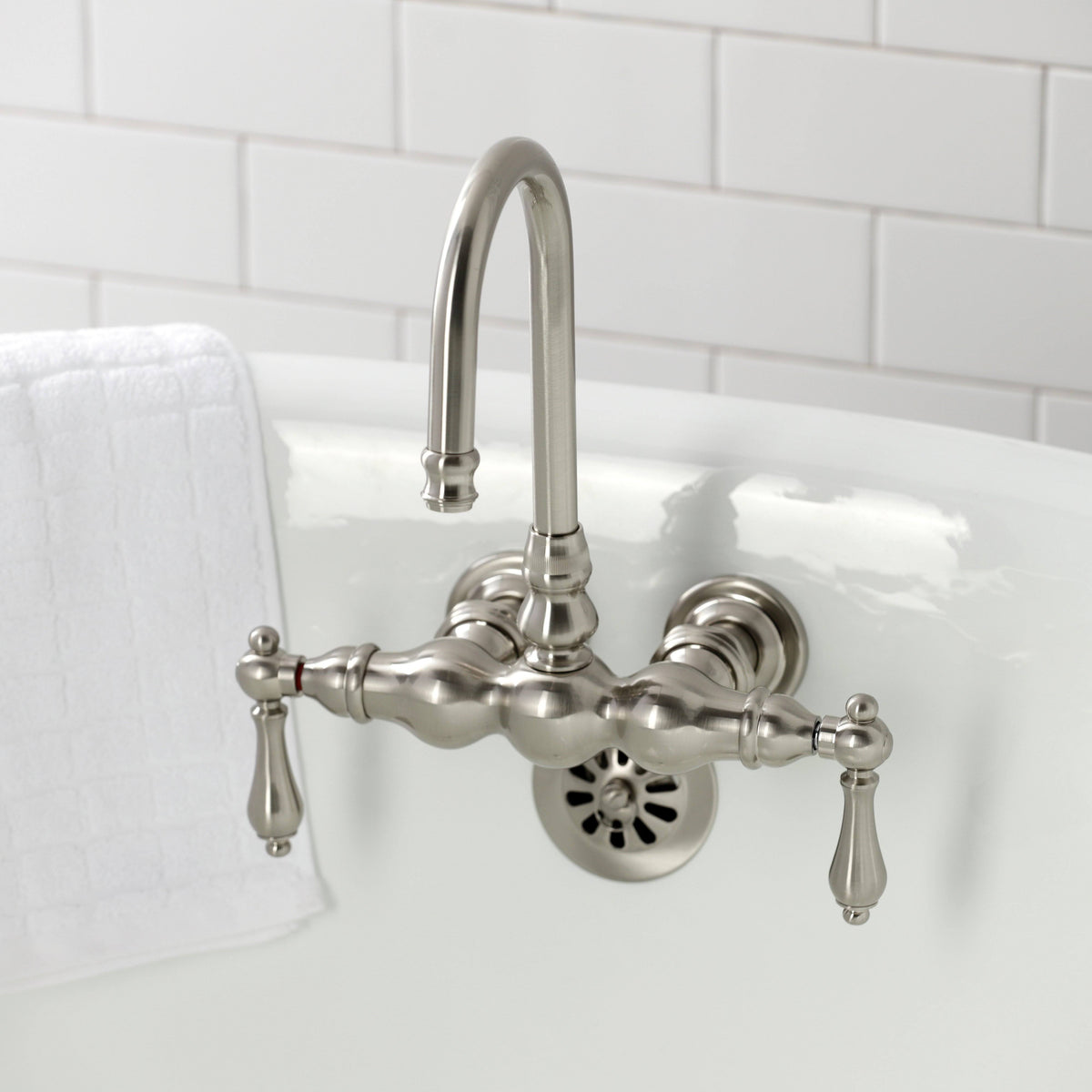 Wall Mount Clawfoot Tub Faucet Polished Chrome P6163
