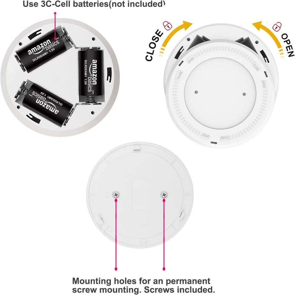 Motion Sensor Ceiling Light Cordless Battery Powered LED Warm White Light Z713