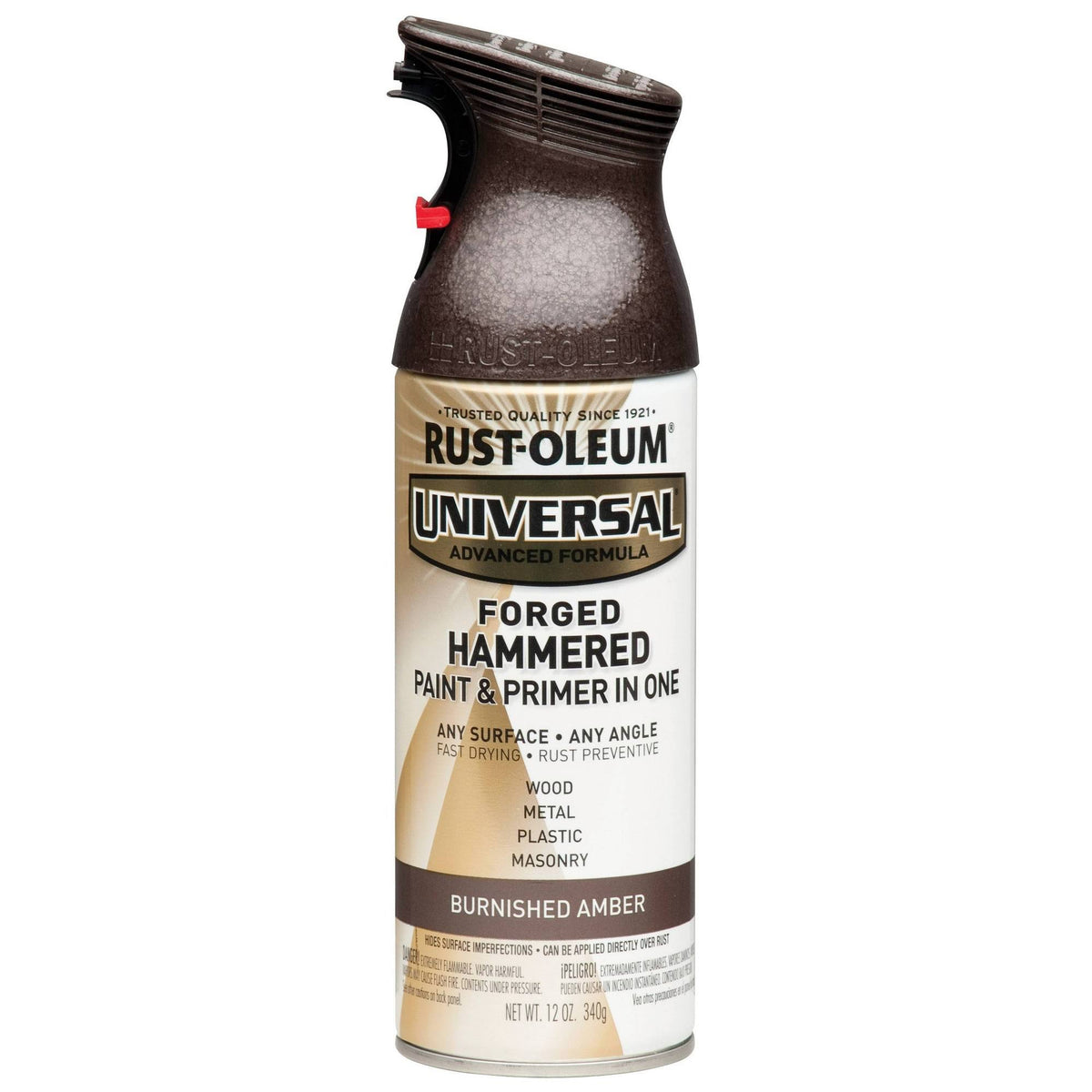 6pk 12oz Hammered Spray Paint Dark Brown L670