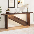 70.86" Long Narrow Wood Console Table with LED Lights B16904