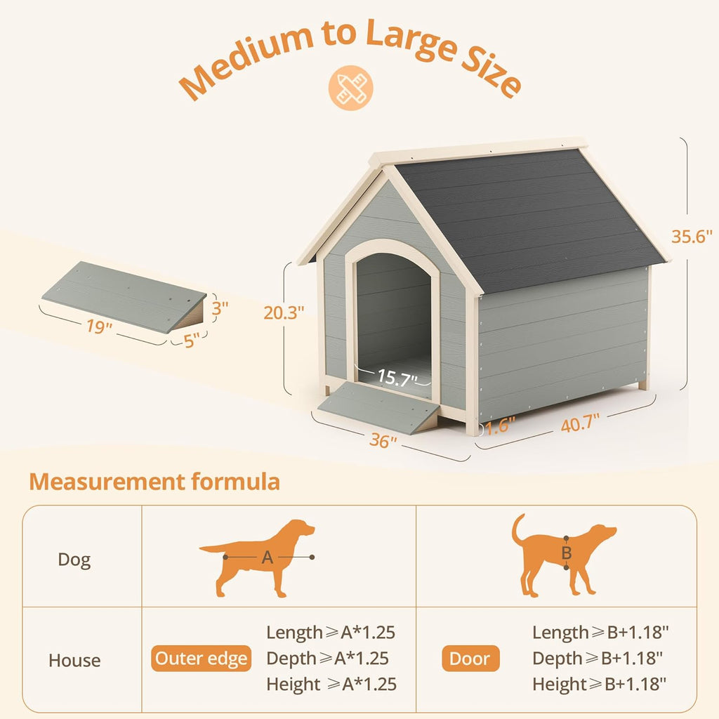 Gray Resin Dog House 40.7" N93607