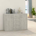 Light Gray Storage Cabinet with Two Doors and Four Draws I473