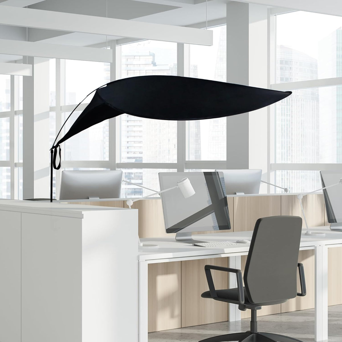 47" Diam Round Office Light Cover and Desk Shade W64900