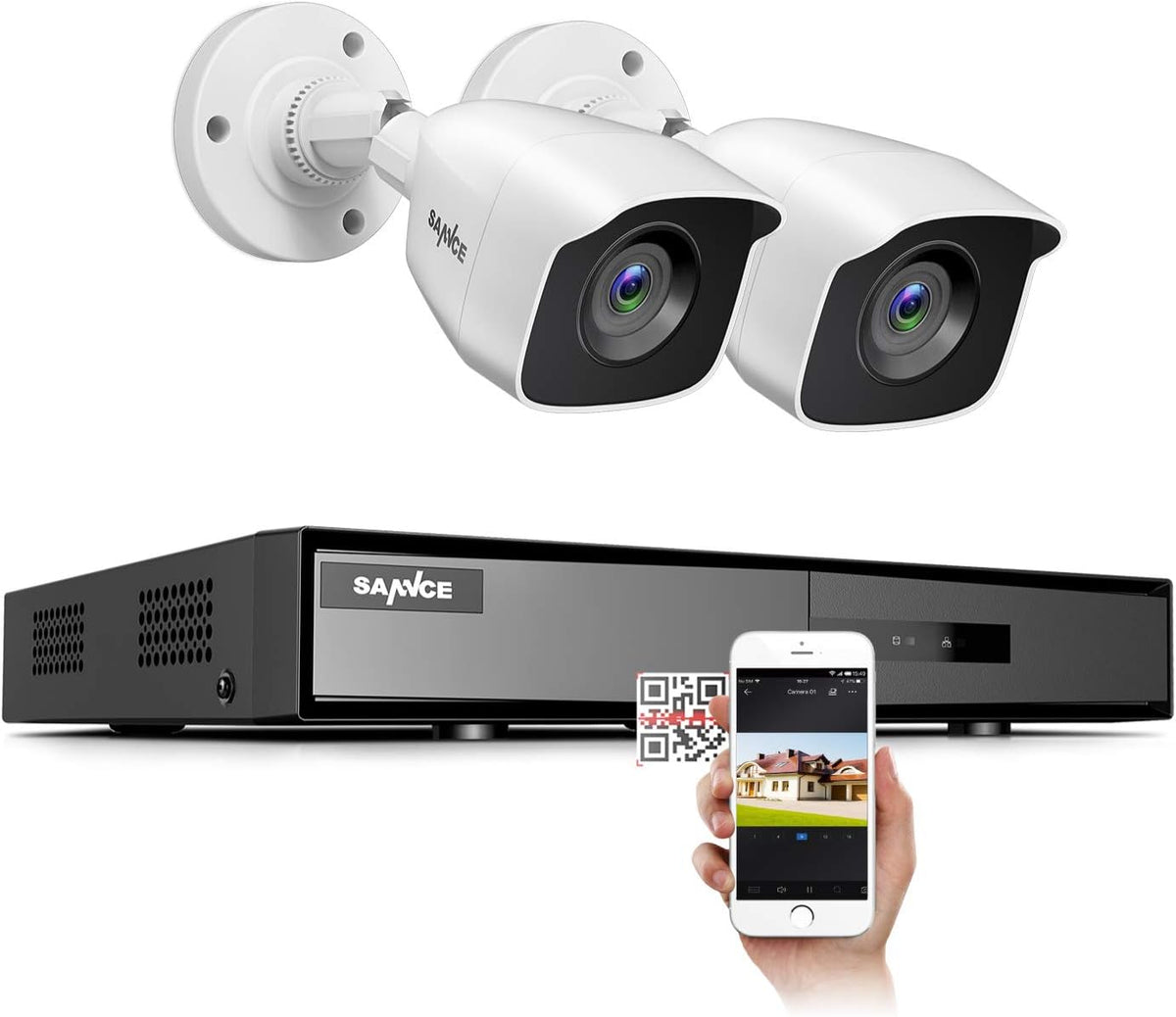 1080P 4 Channel Security Camera System with 2 Outdoor Cameras F74504