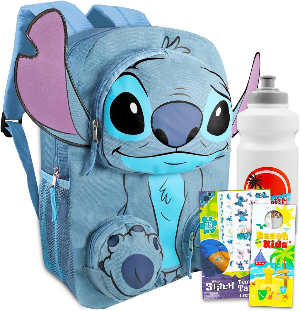 Stitch Backpack Set with Front Pockets Plus Water Bottle V155