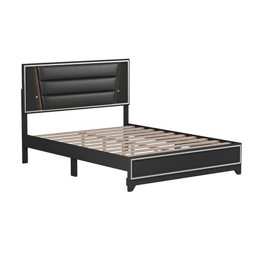 3-Pieces Queen Size Upholstered Bedroom Sets with LED Lights P2588