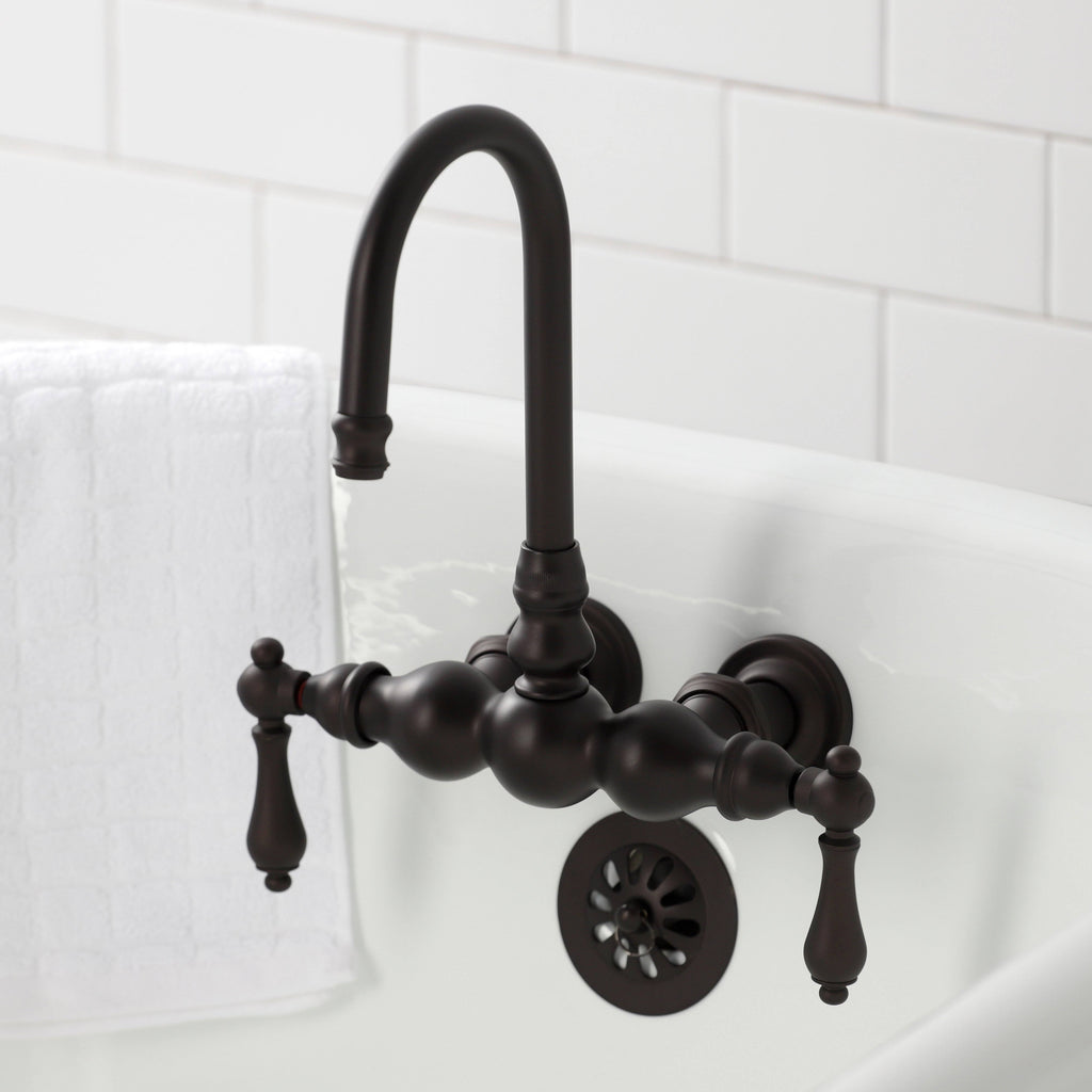 Wall Mount Clawfoot Tub Faucet Polished Chrome P6163