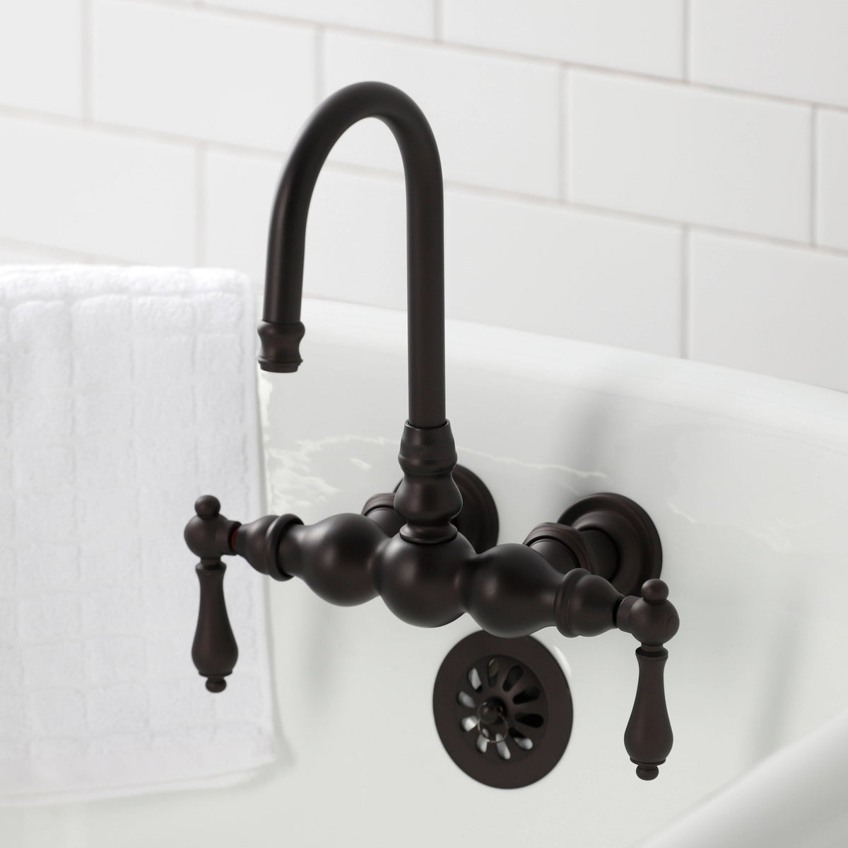 Wall Mount Clawfoot Tub Faucet Polished Chrome P6163