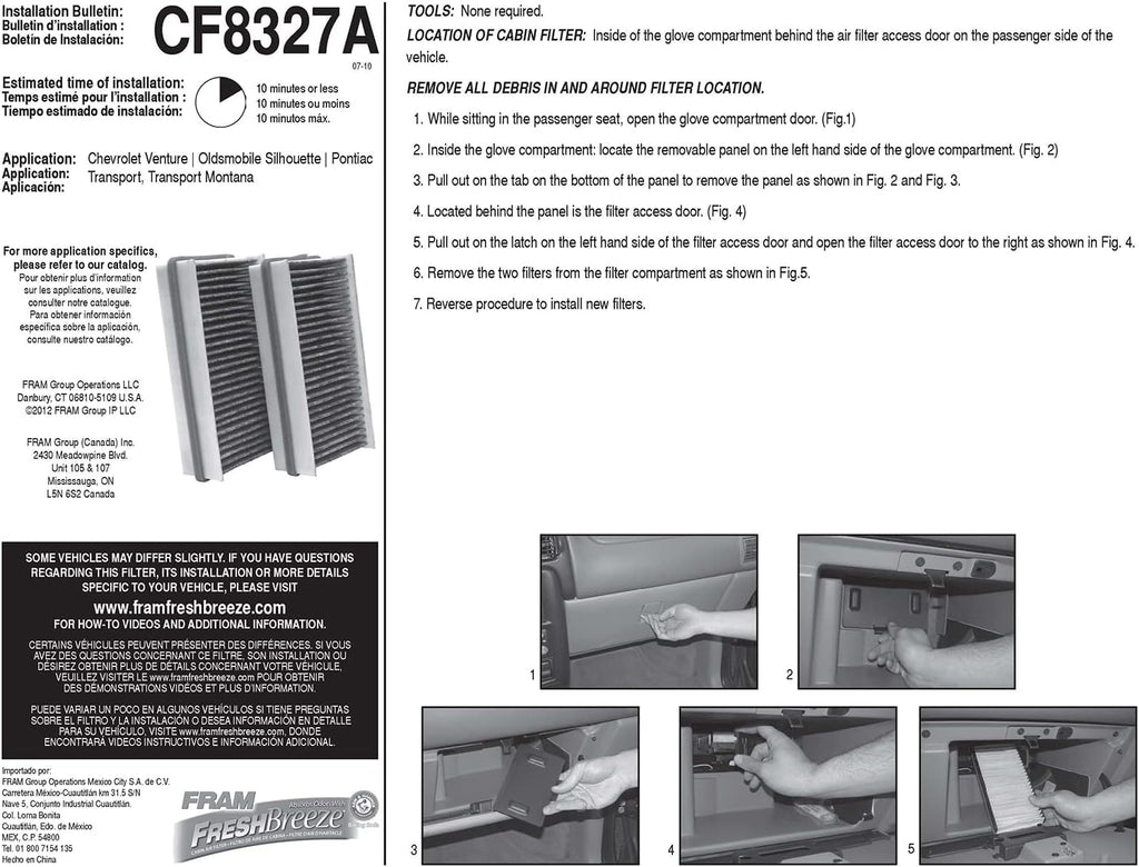 Cabin Air Filter with Arm and Hammer Baking Soda R995