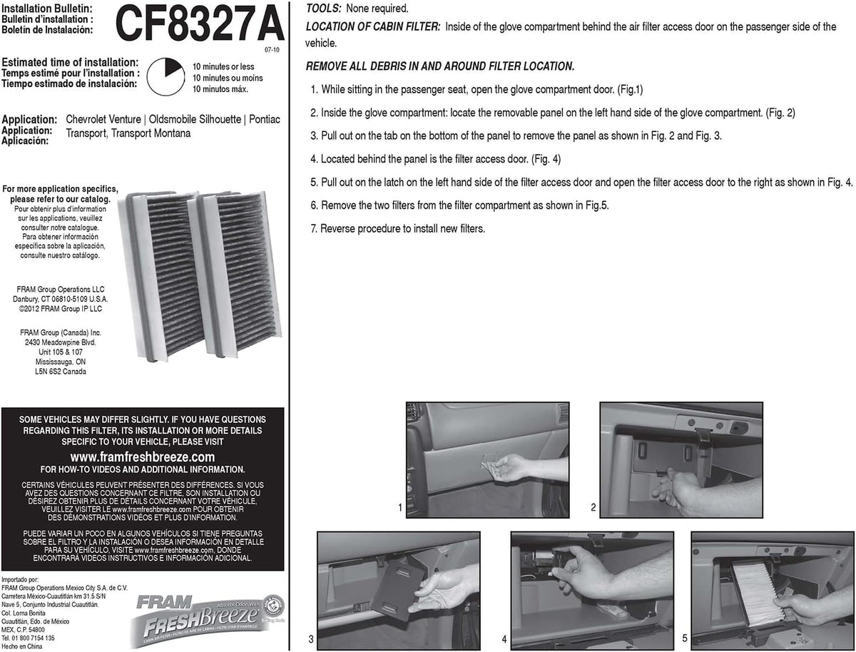 Cabin Air Filter with Arm and Hammer Baking Soda R995