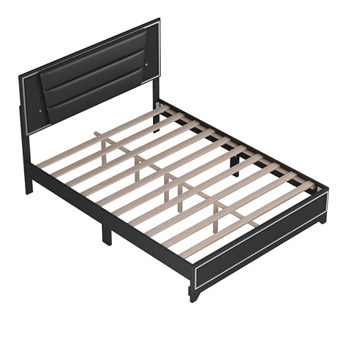 3-Pieces Queen Size Upholstered Bedroom Sets with LED Lights P2588