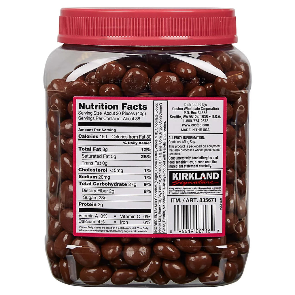 Milk Chocolate, Raisins, 54 Ounce F489
