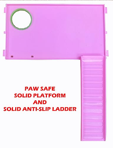 Large Twin Tower 5-Levels Crossing Tube Habitat Wire Animal Cage with Deep Base Q896605