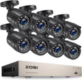 8CH 5MP Lite CCTV DVR Security Camera System with 8pcs 1080P Bullet Cameras V588