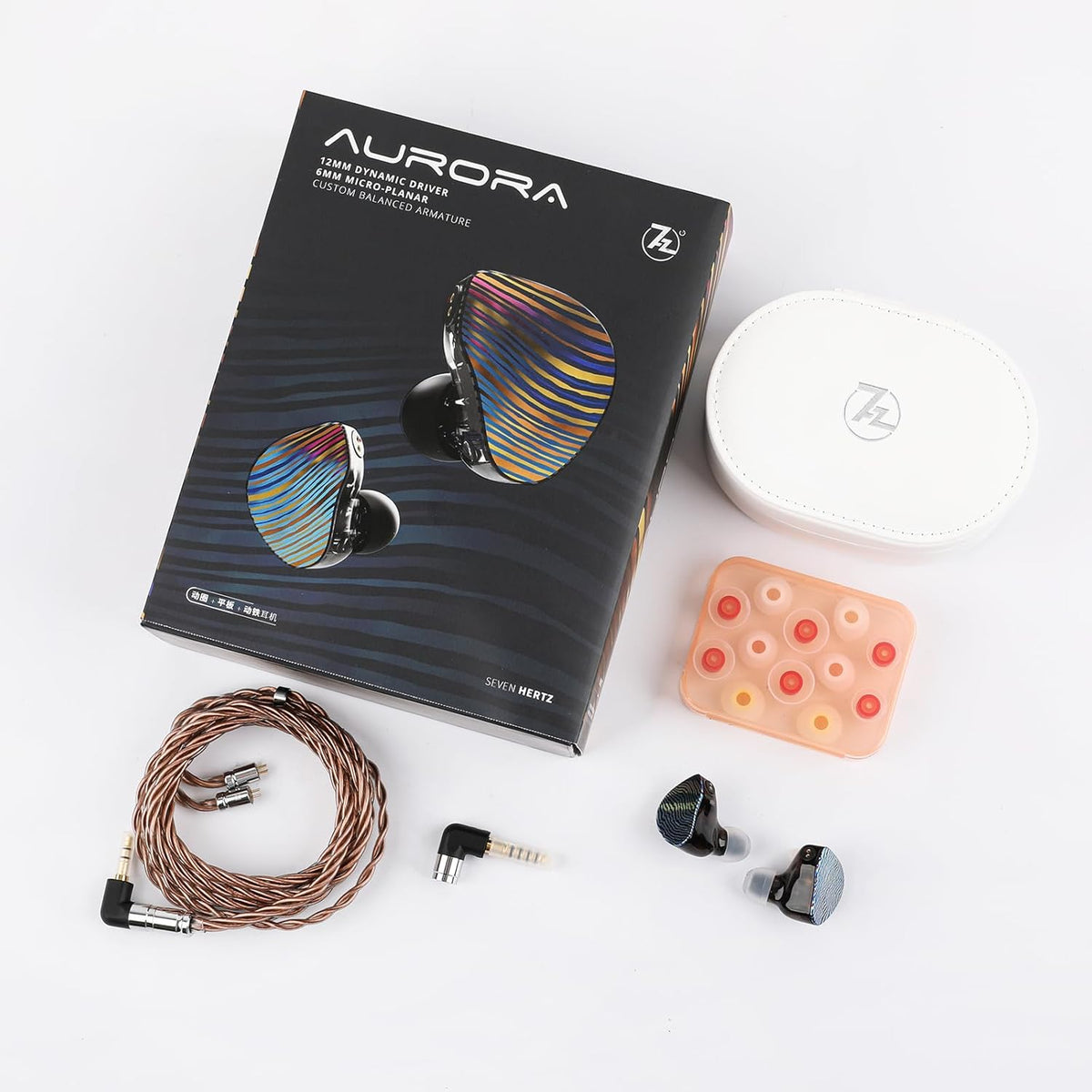 1 DD+1 Planar +2 BA IEM Earphones with Detachable 2pin Cable Y248
