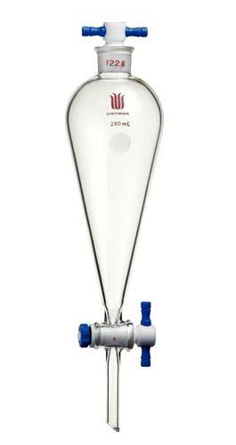 250ml Glass Separatory Funnel with PTFE Stopcock A543