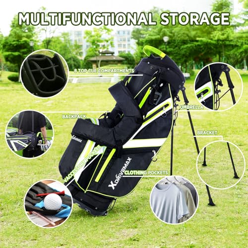 15 Way Lightweight Golf Stand Bag with Rain Cover A163222