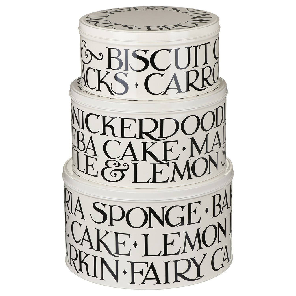 Black Set of 3 Cake Tins U746966