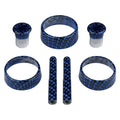 Jazz Blue Billet Carbon Fiber Interior Knob Kit 7 Pcs B27986