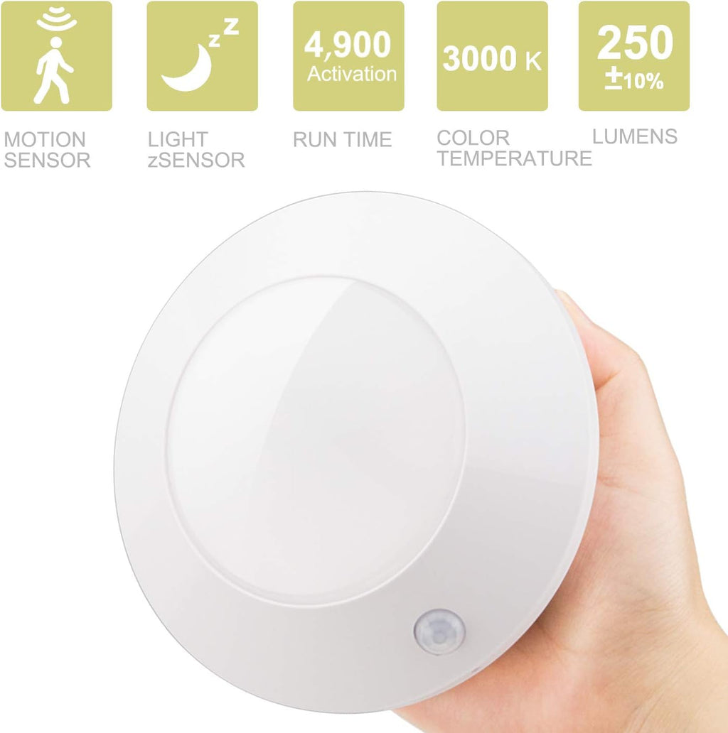 Motion Sensor Ceiling Light Cordless Battery Powered LED Warm White Light Z713