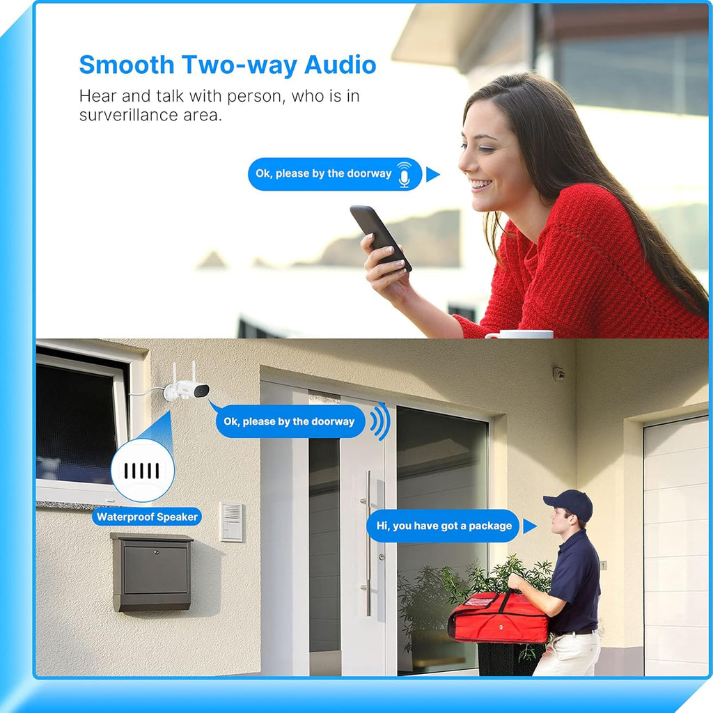 3MP Wireless Security Camera System with 8CH NVR and 1TB Hard Drive N756588