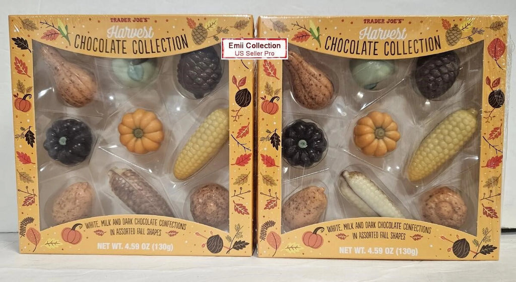 Harvest Chocolate Collection White Milk Dark Chocolate Confections Assorted Fall Shapes 4.59oz 2 Boxes S6996