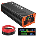 3000 Watt Power Inverter, 12V DC to 110V AC Converter, with LED Display, Dual AC Outlets, USB Port Y2566