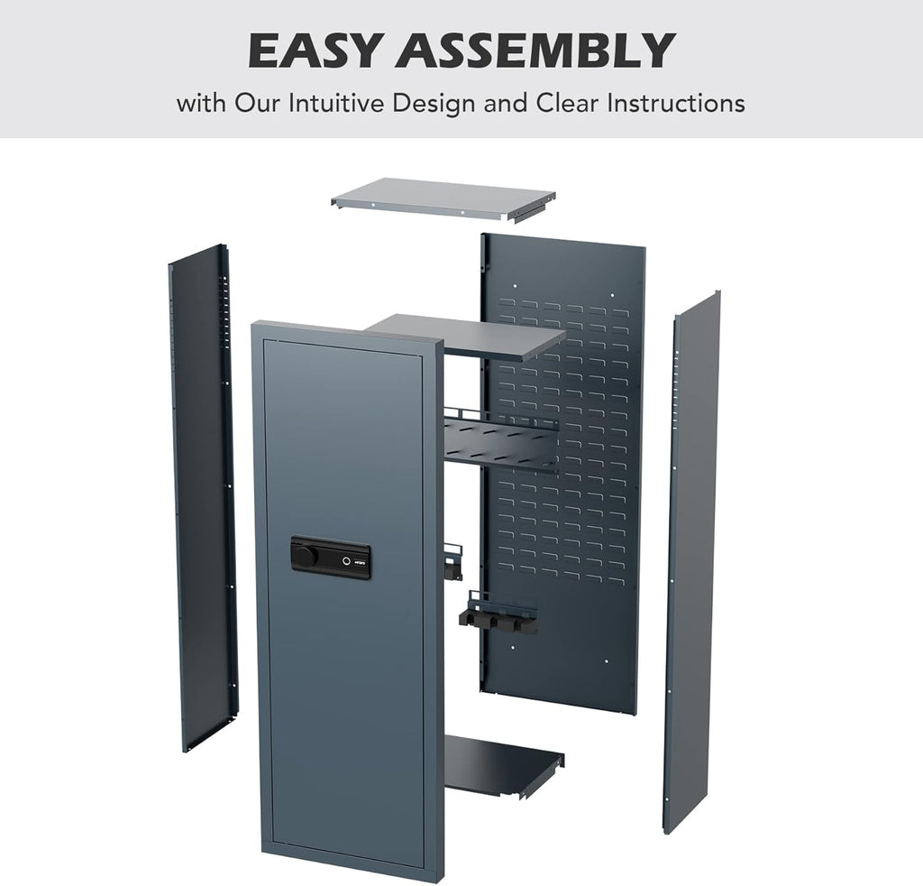 Large Gun Safe with Biometric Fingerprint Keypad Locks, 56*20*15 In F53299