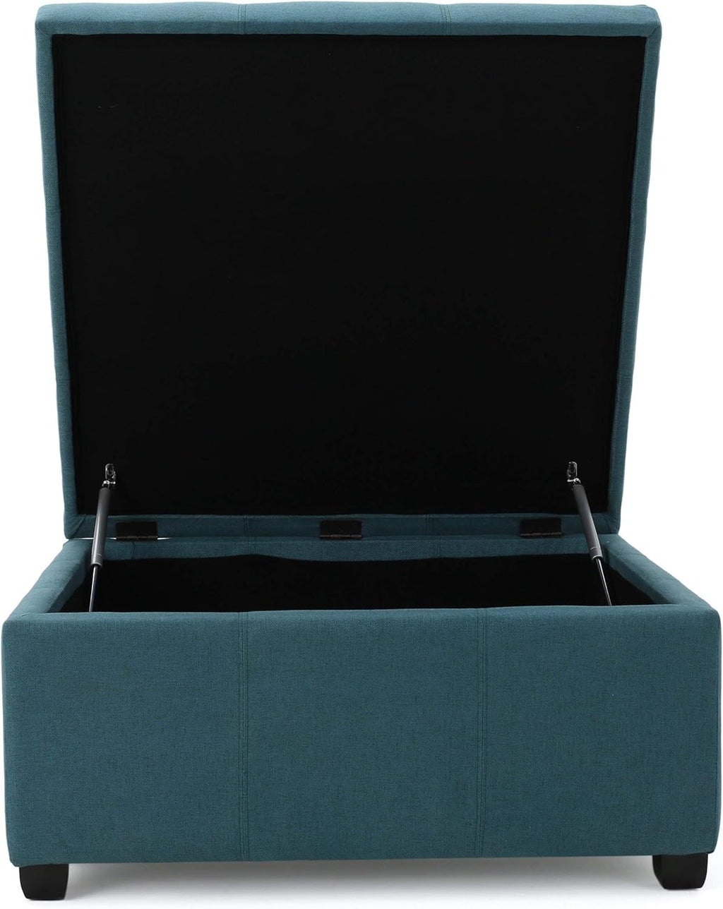 Dark Teal Fabric Storage Ottoman T43242