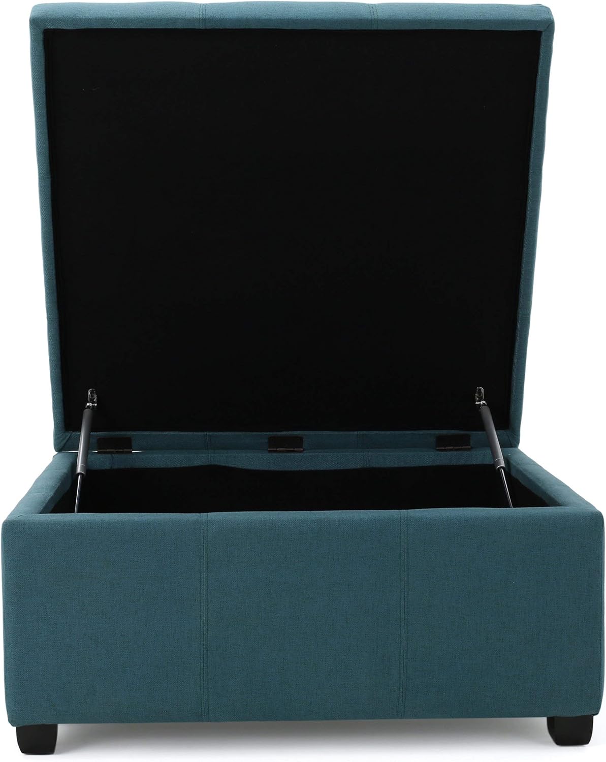 Dark Teal Fabric Storage Ottoman T43242