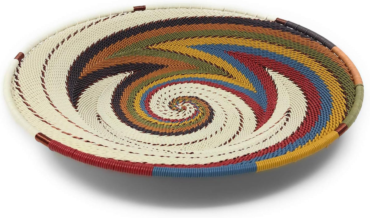 Zulu Telephone Wire 8-inch Platter Basket R568643