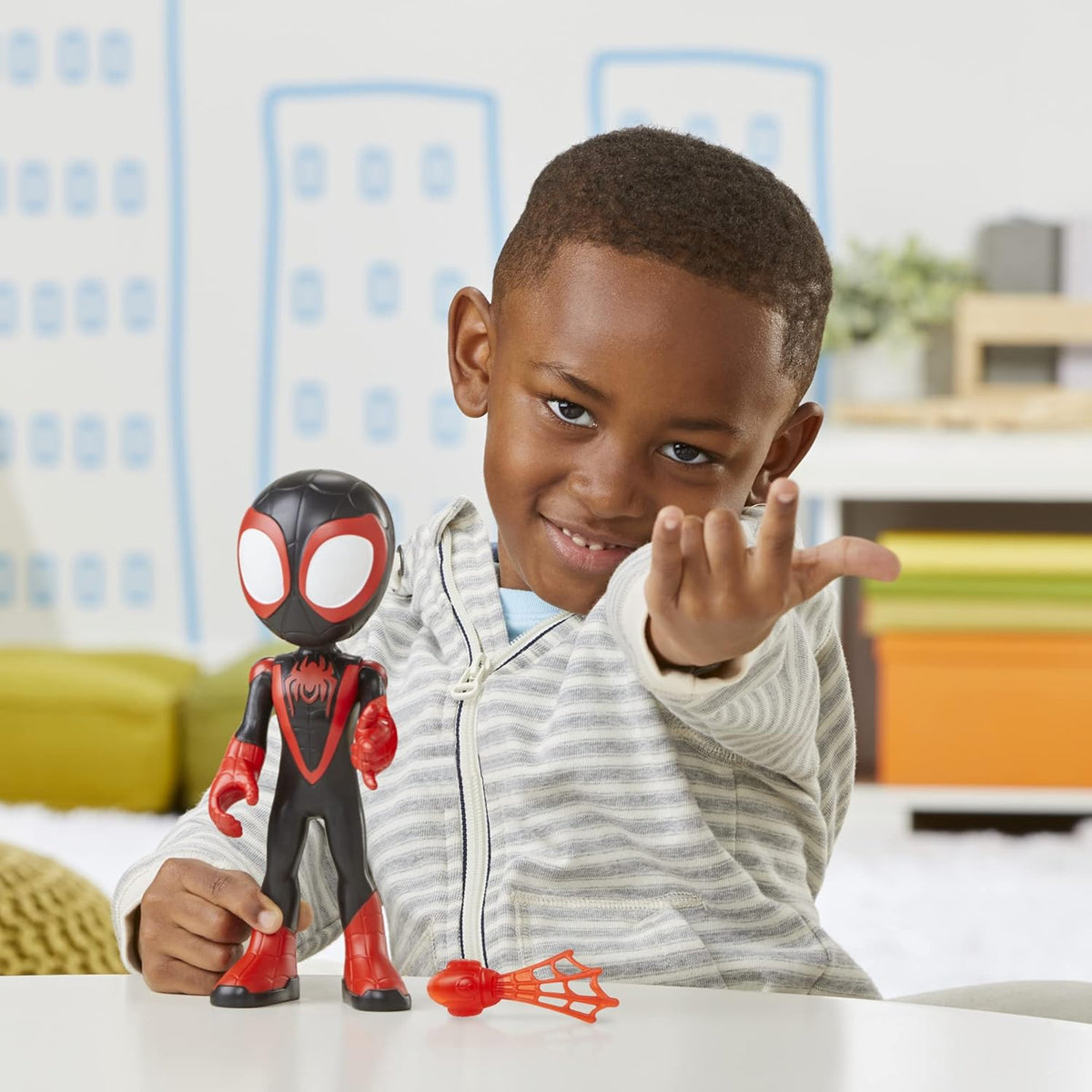 Spidey and His Amazing Friends Supersized Miles Morales: Spider-Man 9-inch Action Figure S4872