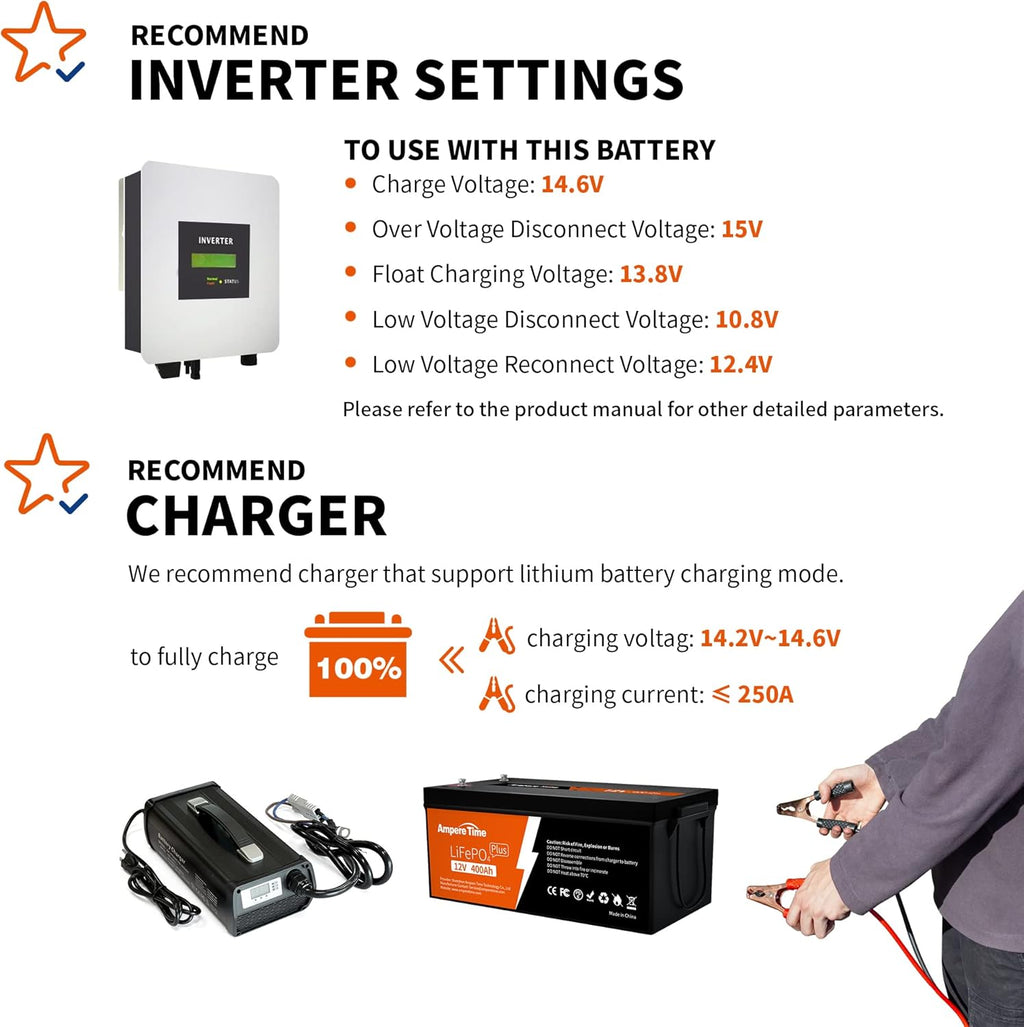 12V 400Ah Deep Cycle LiFePO4 Battery Pack with 250A BMS G78815