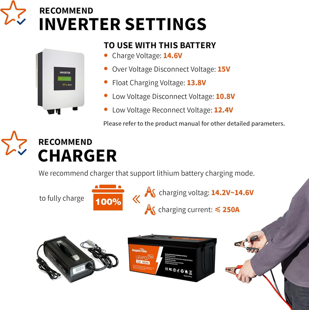 12V 400Ah Deep Cycle LiFePO4 Battery Pack with 250A BMS G78815