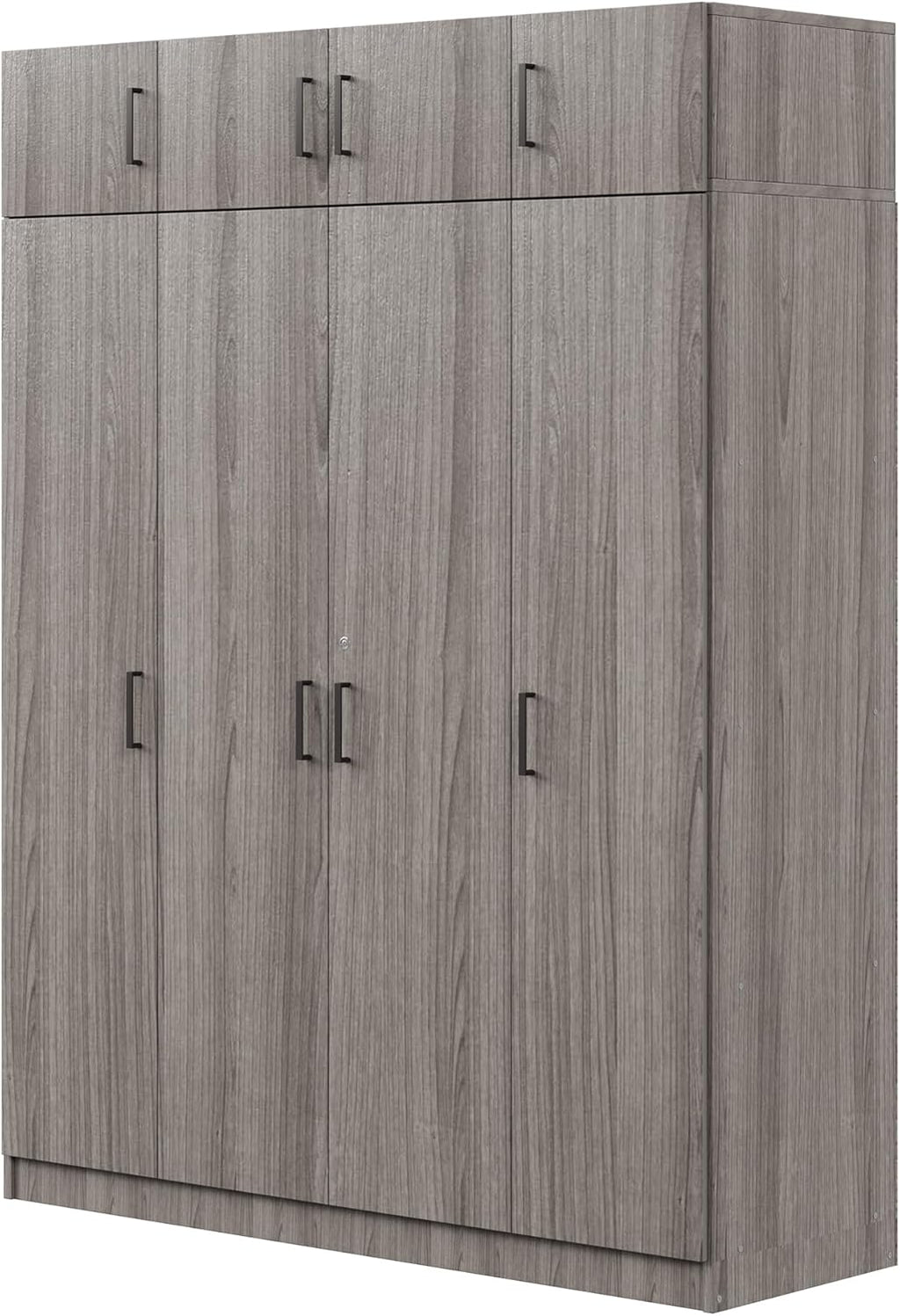 Gray 80.8" H Wooden Armoire Wardrobe with Drawer X43308