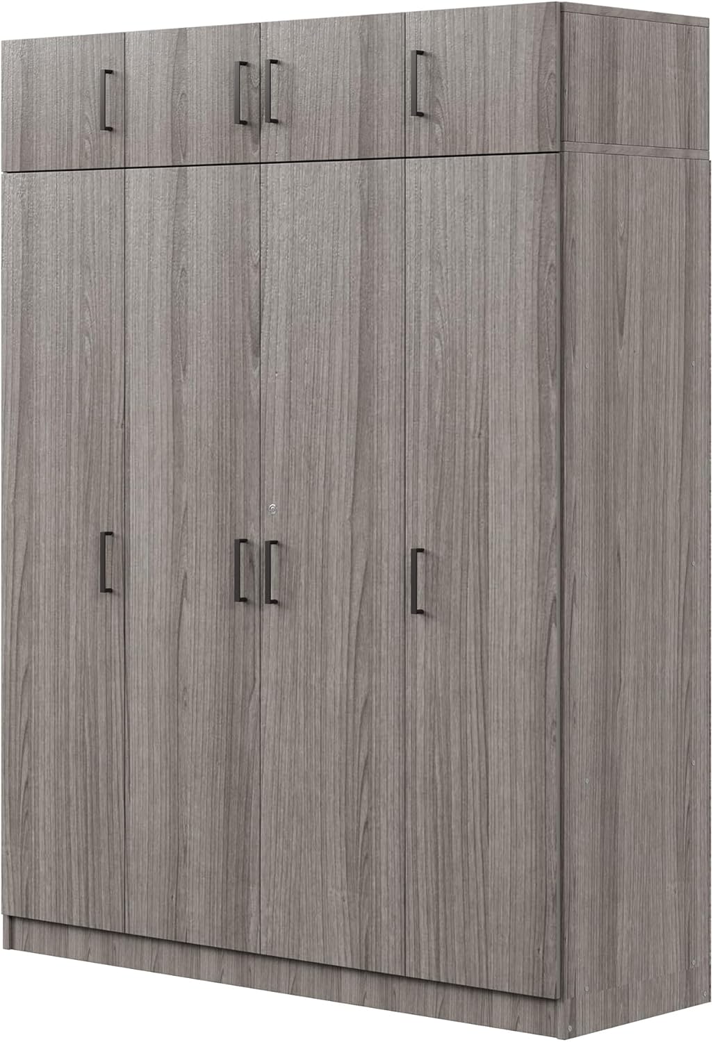 Gray 80.8" H Wooden Armoire Wardrobe with Drawer X43308