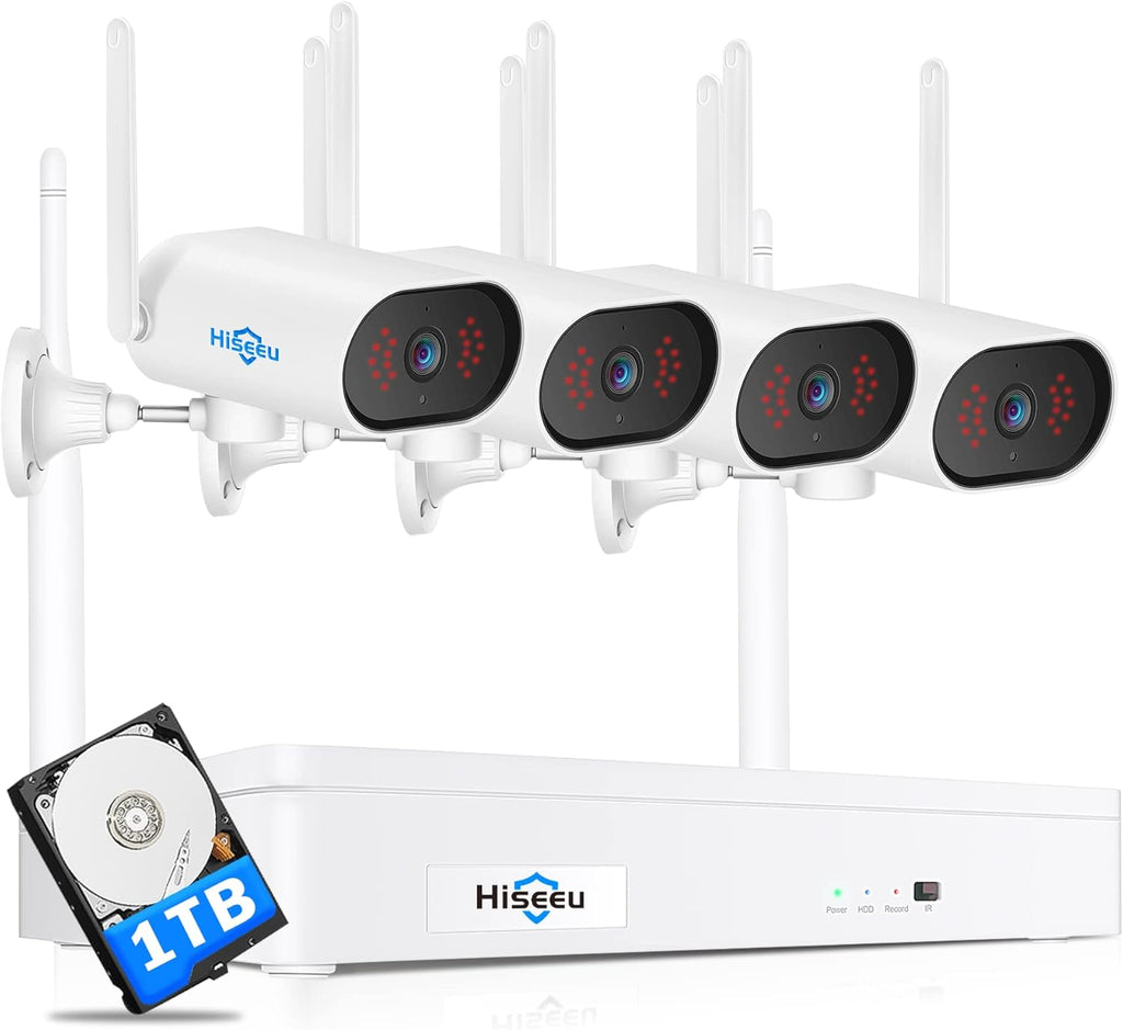 3MP Wireless Security Camera System with 8CH NVR and 1TB Hard Drive N756588