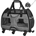 Pet Carrier with Removable Wheels Gray U7636