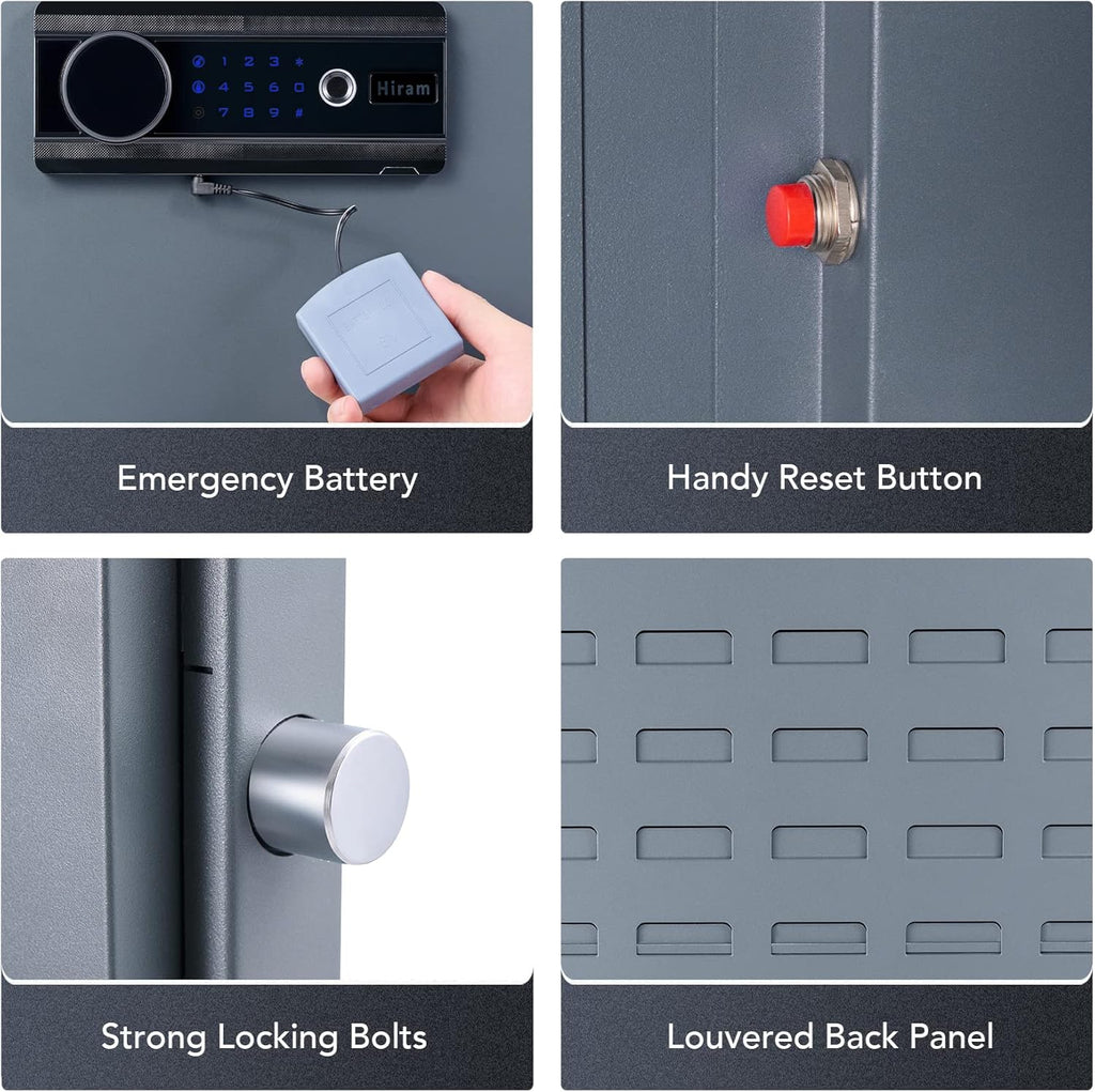 Large Gun Safe with Biometric Fingerprint Keypad Locks, 56*20*15 In F53299
