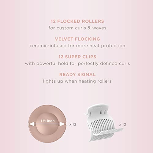 Ceramic 1 1/2-inch Hot Rollers with Super Clips H4088
