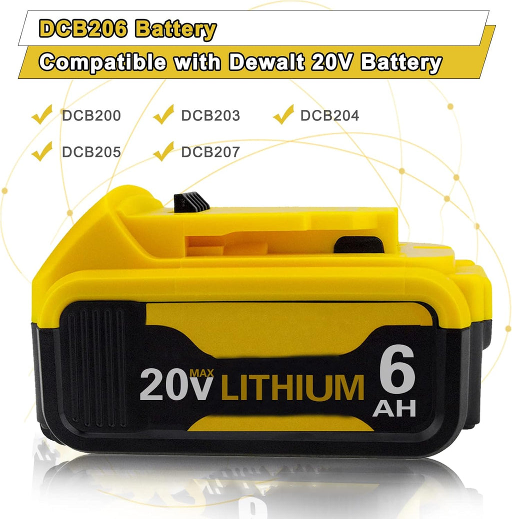6.0Ah 20 Volt DCB206 Battery 4 Packs I869