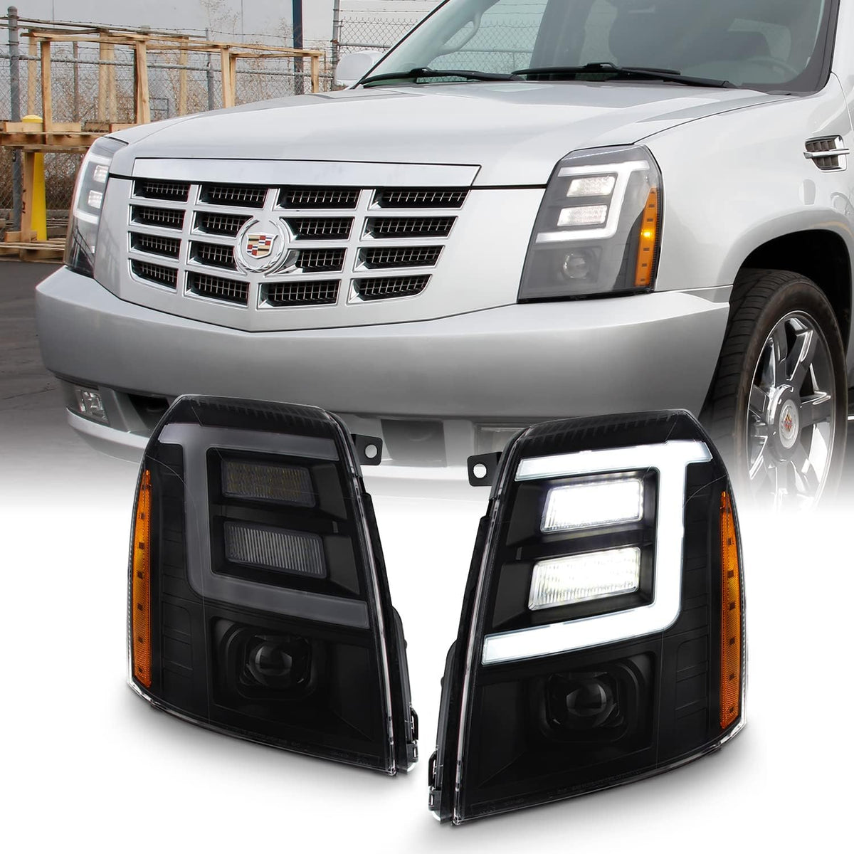 Black Housing Projector Headlight I51619