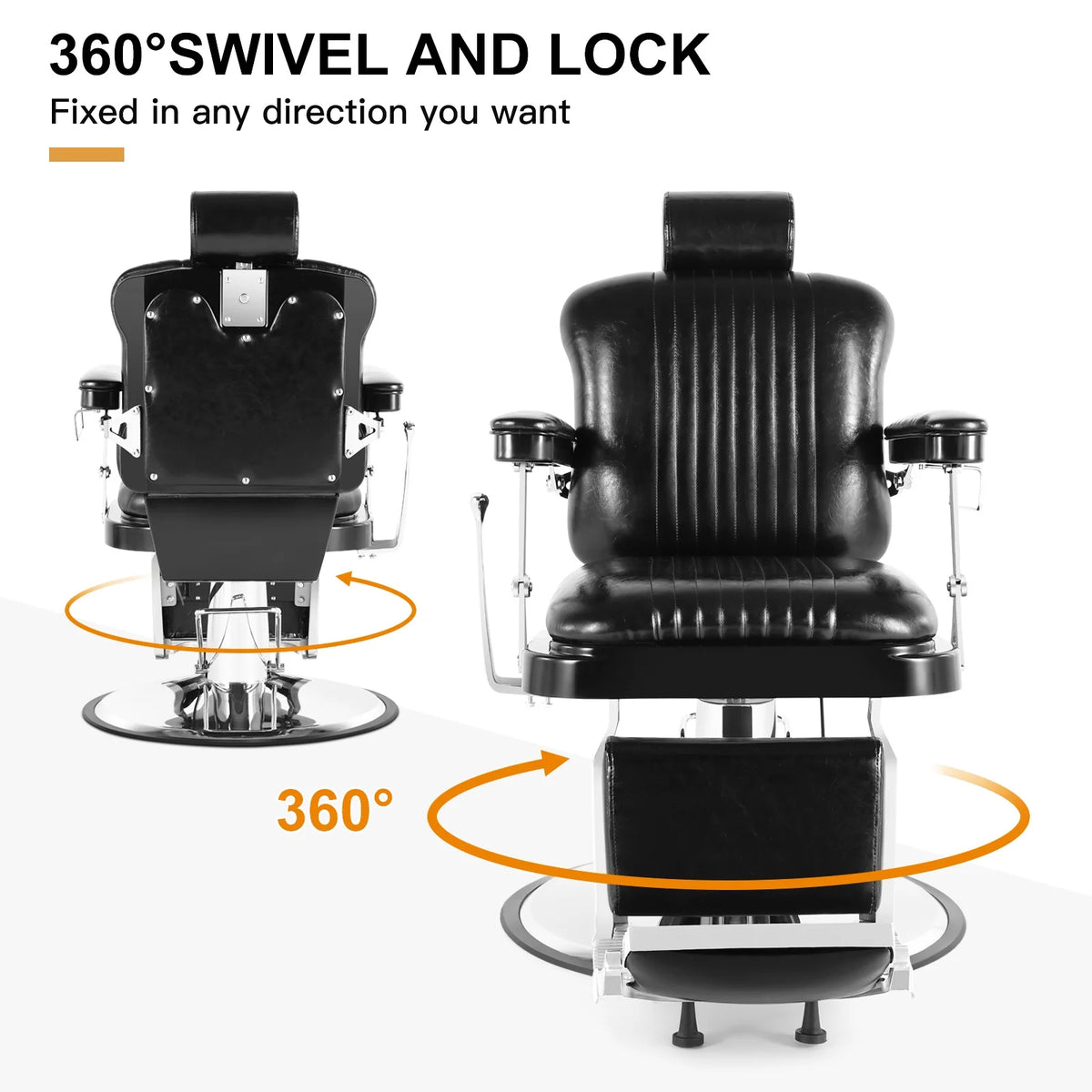 Black Hydraulic Recliner Barber Chair L998
