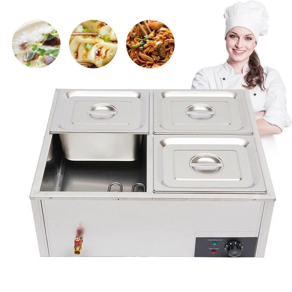 4 Pans Commercial Food Warmer Steam Table N938415